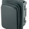 Rocker switch, black, 2 pole, On-Off, off switch, 5 A (capacitive), IP65, unlit, unprinted, 1932.3413