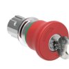 Metalowy przycisk grzybkowy odblokowanie kluczem fi40mm normalne zatrzymanie Czerwony LPSB6844