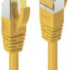 kabel LAN LINDY 47665, 1 szt., RJ45, CAT 7, S/FTP, 5.00 m, żółty