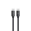 Kabel USB-C - USB-C 1.0M 60W czarny nylon - Maxlife MXUC-12