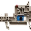 Initiator/actuator terminal block, spring balancer connection, 0.5-2.5 mm², 2 pole, 17.5 A, 4 kV, dark beige, 1652020000