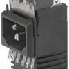 IEC plug C14, 50 to 60 Hz, 15 A, 250 VAC, 100 µH, faston plug 4.8 mm, GRF4.0419.013.C