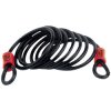 Burg Wächter 11150 Spiral Cable Black 750mm with Loops Durable Security