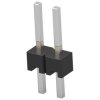 Pin header, 2 pole, pitch 2.54 mm, straight, black, 5-146282-2