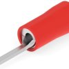 Faston plug, 1 x 0.83 mm, L 19.6 mm, insulated, straight, red, 0.26-1.6 mm², AWG 22 to 16, 165446