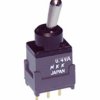 Przełącznik Wł.-wył.-(wł.) SPDT NKK Switches Płytka drukowana długość przełącznika 6.3mm