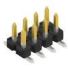 Pin header, 8 pole, pitch 2.54 mm, angled, black, 10059190