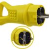 Wtyczka Gumowa 16A 230V Ip44 Z Uchwytem Żółta Aei602297-Y