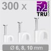 TRU COMPONENTS TC-13448456 Cable clips white 3-10mm Ø 300 pcs