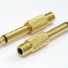Przejście JACK wtyk 6.3mm - gniazdo RCA złocone