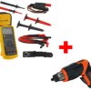 Zestaw multimetrów Fluke Sonda temperatury 80BK, multimetr 87V, zaciski krokodylkowe o dużym zasięgu AC220, wkrętarka