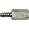 Hexagon spacer bolt, external/internal thread, with self-tapping thread, M3, 10 mm, brass, 10432570
