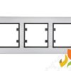 LUMINA PASSION Ramka 3 potrójna pozioma aluminium srebrne WL9232 HAGER