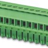 Socket header, 3 pole, pitch 3.81 mm, straight, green, 1827130