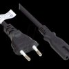 P0370-S025 Euro plug type C to C7 , black, 0.75 mm², 2.5 m