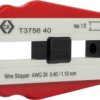 Precision wire stripper for PVC wires, PTFE wires, AWG 26, cable Ø 0.4 mm, L 97 mm, 24 g, T3756 40