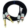 Vitalco Mk50 Kabel Audio 2X Jack 6,3Mm Mono (Wtyk) / 2X Rca Cinch (Wtyk) 5M