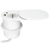 Gniazdo meblowe Ø6cm, wpuszczane w blat z przesuwną pokrywką, ładowarką USB i przewodem 1,9m, 1x2P+Z (French), 2xUS,OR-GM-9042/W