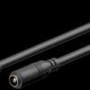 76673 Adapter cable, 5000 mm, 2.5 mm, DC plug to DC socket, black