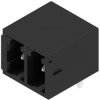 Pin header, 2 pole, pitch 3.81 mm, angled, black, 1793130000