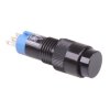 AB1M-A1B Black 10mm Latching Round Push Button Switch IP40 SPDT