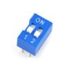 Przełącznik DIP switch 2-polowy - niebieski