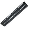 Intellinet 560283 Patch Panel, Cat6, UTP, 48-Port, 2U, Black