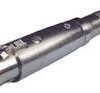 Adapter - przejściówka Jack 6,3mm gniazdo / XLR 3 pin gniazdo