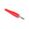 Wtyk jack 6,3mm mono gumowy czerwony