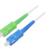 SCA-SCU/OS2-250WH Patch cord światłowodowy OS2 SC/APC,SC/UPC 25m LSZH biały