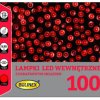Lampki Bulinex 100led czerwone 9 9m sznur