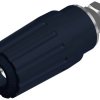 Gniazdo bananowe montażowe SKS Hirschmann PKI 100, izolowane, O 4 mm, 35 A, czarne