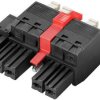 Weidmüller 2549540000 Obudowa złącza pin męskiego na kabel BVFL 7.62HP/03/180MSF3 BCF/04R SN BK BX, piny: 3, 35 A, 28 sz