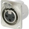 Złącze żeńskie XLR montażowe Neutrik NC3FD-LX-M3, 3-pin, 1 szt.