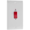 BG 872 White Nexus Moulded 45A Rectangular Cooker Control Unit - Power Indicator