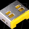 UL03P1YL Port Schloss, USB Typ A, 10 Stück, gelb