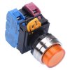 YW4L-A2E11Q4A Amber 24V illuminated 22mm Metal Bezel Maintained Push Button Switch 1NO-1NC IP65 IDEC