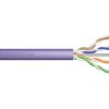 Kabel teleinformatyczny U/UTP kat.6 4x2xAWG23 LSOH drut fioletowy Dca DK-1614-VH-1 /100m/