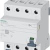 Residual current circuit breaker, 4 pole, 25 A, 30 mA, type A, 400 V, 5SV3342-6KK60