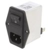 Złącze zasilające AC męskie 4A 250VAC C14 (E) 1mH FN284-4-06