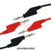 Zestaw przewodów pomiarowych banan 100cm czerwony + czarny