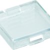 Cap, square, (L x W x H) 15 x 15 x 3.8 mm, transparent, for pushbutton switch, 5.49.275.036/1002