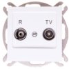 As Gniazdo Antenowe Rtv Zakończeniowe 10Db Białe Gpa-10Gpz/M/00