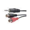 Kabel jack 3,5st-2*RCA gniazda