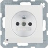 S.1/B.3/B.7 Gniazdo pojedyncze z uziemieniem i kontrolną diodą LED biały połysk 6765108989 HAGER
