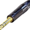 Złącze męskie jack 6,35 mm NP3X-B Neutrik NP3X-B złącze męskie proste Ilość styków: 3 stereo czarny 1 szt.