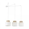 Lampa wisząca biała z podwójnym kloszem DUO WHITE JUTA 3xE27 2345 TK Lighting