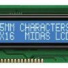Wyświetlacz monochromatyczny LCD, , Alfanumeryczny, podświetlanie LED 84 x 44 x 10.5mm, Midas
