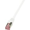 LogiLink CQ2031S RJ45 Patch Cable CAT 6 S/FTP 1m White Flame-Retardant 1 pc(s)
