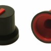 Pokrętło potencjometru oś: 6mm średnica: 16.2mm Kształt D Guma Czarny RS PRO